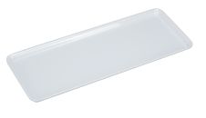 Yanco RM-4408 15.5x6-Inch Rome Melamine Rectangular White Plate, 24/CS