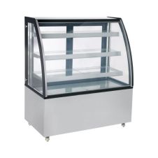 Omcan RS-CN-0371, 48-inch Stainless Steel Curved Glass Refrigerated Display Case