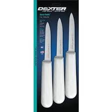 Dexter Russell S104-3PCP, 3 Pack Slip-Resistant White Handle Paring Knives