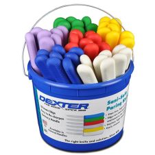 Dexter Russell S104-48B, Bucket of 48 Slip-Resistant with Assorted Colors