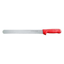 Dexter Russell S140-12SCR-PCP, 12-inch Scalloped Roast Slicer Knife, Red Handle