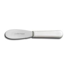 Dexter Russell S173SC-PCP, ½-inch Slip-Resistant White Handle Scalloped Sandwich Spreader