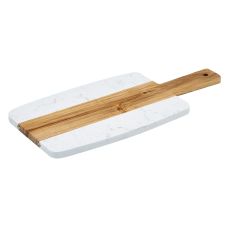 Winco SBMW-156, 15.75x6-Inch Marble and Wood Serving Board