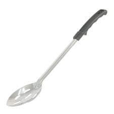 C.A.C. SВЅL-11BH, 11-inch Stainless Steel Slotted Basting Spoon with Black Handle