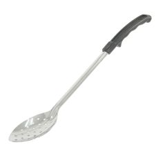 C.A.C. SВЅP-15BH, 15-inch Stainless Steel Perforated Basting Spoon with Black Handle
