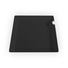 Fineline Settings SE1023.BK, 4-inch SelfEco PLA Compostable Black Square Cocktail Plate, 200/CS