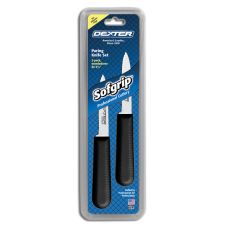 Dexter Russell SG104SCB-2PCP, 2-Pack 3¼-Inch Scalloped Parers with Black Sofgrip Handles, NSF