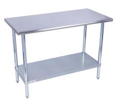 L&J SG1824 18x24-inch Stainless Steel Work Table with Galvanized Undershelf
