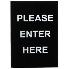 Winco SGN-801, 11.8x8.4-inch "Please Enter Here" Information Sign
