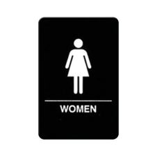 Winco SGNB-606, 6x9-inch 'Women' Braille Information Sign