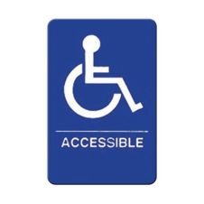 Winco SGNB-653B, 6x9-inch 'Accessible' Braille Information Sign