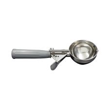 C.A.C. SICD-8GY, 4 Oz Stainless Steel Gray Handle Thumb Disher