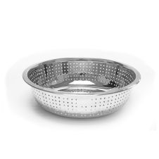 Thunder Group SLCIL11S, 11-Inch Stainless Steel Chinese Colander with 2.0 mm Holes, Round 