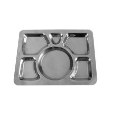 Thunder Group SLCST006, 11.3x15.3-Inch Stainless Steel 6-Compartment Tray 
