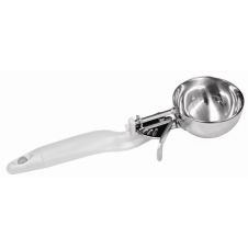 Thunder Group SLDS006L, 5.3-Ounce Stainless Steel Lever Disher, Coated Handle, White