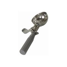 Thunder Group SLDS008, 4-Ounce Stainless Steel Ice Cream Disher, Coated Handle, Gray
