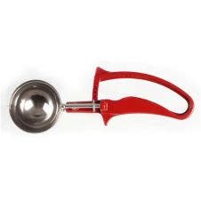 Thunder Group SLDS224G, 1.3-Ounce Stainless Steel Ice-Cream Disher, Size 24, Coated Handle, Red