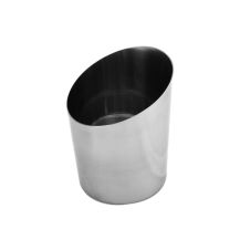 Thunder Group SLFFC005, 14-Ounce Stainless Steel Mirror Finished Angled French Fry Cup