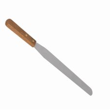 Thunder Group SLPSP010, 10-Inch Stainless Steel Icing Spatula, Wood Handle