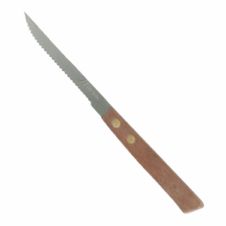 Thunder Group SLSK017, 4.25-Inch Stainless Steel Steak Knife with Wood Handle, 12/Pack