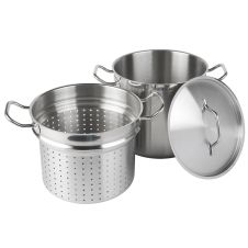 Thunder Group SLSPC4012, 12-Quart Stainless Steel Pasta Cooker with Cover