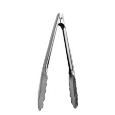 Thunder Group SLTHUT107, 7-Inch 1-Piece Stainless Steel Scalloped Heavy Duty Utility Tong