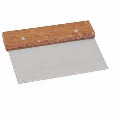Thunder Group SLTWDS006, Stainless Steel Dough Scraper, Wood Handle
