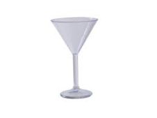 Yanco SM-06-MT 4.25x5.75-Inch 6 Oz Clear Plastic Stemware Martini Glass, 24/CS