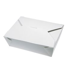 Pactiv SMB02WHT, 8.5x6.25x1.9-Inch White #2 Folded Paper Container, 140/CS