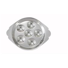 Winco SND-6, Stainless Steel Snail Dish with 6 Holes