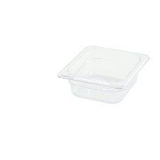 Winco SP7602, 2.5-Inch Deep One-Sixth Size Polycarbonate Food Pan, NSF