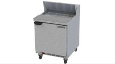 Beverage Air SPE27HC, 27-Inch 1 Door Counter Height Refrigerated Sandwich / Salad Prep Table with Standard Top