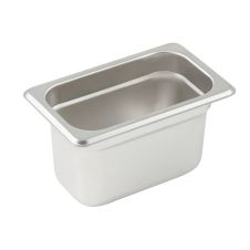 Winco SPJP-904, 4-Inch Deep One-Ninth Size Anti-Jamming Steam Table Pan, NSF
