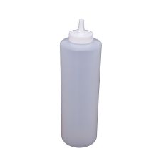 C.A.C. SQBT-24C, 24 Oz Plastic Clear Squeeze Bottle, 6/PK