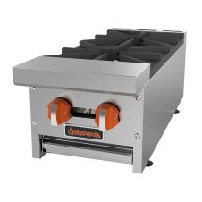 Sierra SRHP-2-12, 12-inch Commercial Hot Plate with 2 Burners, 60,000 BTU