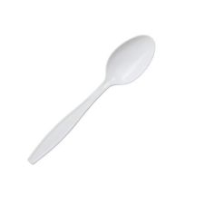 SafePro IWSSH Individually Wrapped White Heavy Weight Plastic Soup Spoon, 1000/CS