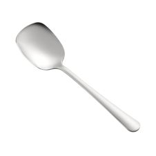 C.A.C. SSLS-8F, 8.5-inch Stainless Steel Serving Spoon with Flat Edge, DZ