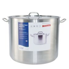 C.A.C. STKP-83, 83 Qt Stainless Steel Stock Pot with Lid