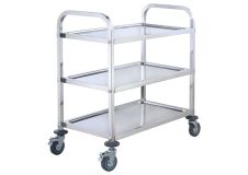 Winco SUC-50 3-Tier Stainless Steel Utility Cart, EA