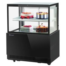 Turbo Air TBP36-46FN-B, 36-inch 2 Tiers Black Refrigerated Bakery Case, Front Open