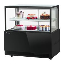 Turbo Air TBP48-46FN-B, 48-inch 2 Tiers Black Refrigerated Bakery Case, Front Open