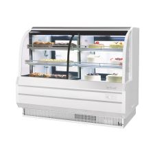 Turbo Air TCGB-72CO-W-N, 72.5-Inch 24.4 cu. ft. Curved Glass  Refrigerated Bakery Display Case with 4 Shelves