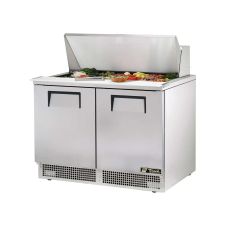 True TFP-48-18M, 48.13-Inch 2 Door Counter Height Mega Top Refrigerated Sandwich / Salad Prep Table