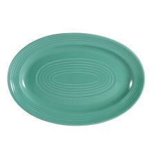 C.A.C. TG-13-G, 11.75-Inch Porcelain Green Oval Platter, DZ