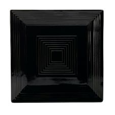 C.A.C. TG-SQ8-BLK, 8-Inch Porcelain Black Square Plate, 2 DZ/CS