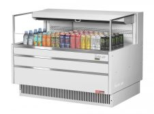 Turbo Air TOM-48L-UF-W-1S-N, 46-inch Horizontal Low Profile White Open Display Case