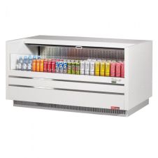 Turbo Air TOM-60UC-W-N 60-inch Low Profile White Open Display Merchandiser, Solid Side Panel