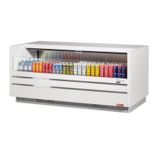 Turbo Air TOM-72UC-W-N 72-inch Low Profile White Open Display Merchandiser, Solid Side Panel