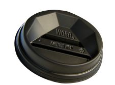 Viora TR037442A-01, Black Dome Lid for 10, 12, 16 Oz Squat Cups, 1000/CS