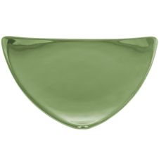 C.A.C. TRG-23-G, 12.5-Inch Porcelain Green Triangular Flat Plate, DZ